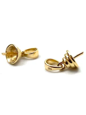 14K yellow gold bail , SKU# 284-14Y-4