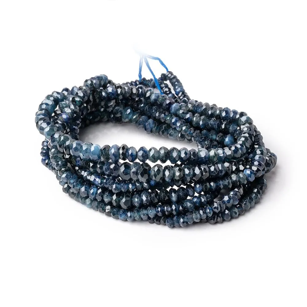 1.5-4.5mm Blue Sapphire Faceted Rondelle Beads 16 inch 224 pieces