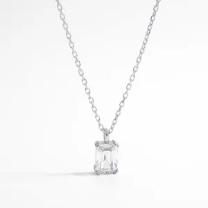 925 Sterling Silver Zircon Pendant Necklace