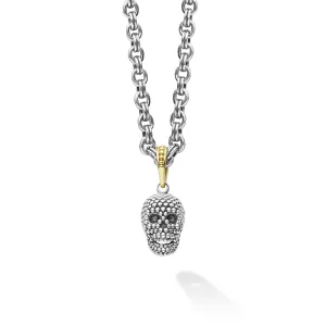 Anthem Caviar Beaded Skull Amulet Necklace