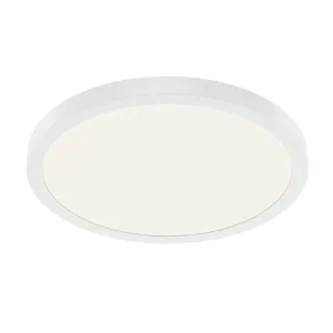 Ara 11" Round LED Flush mount Light, White Finish