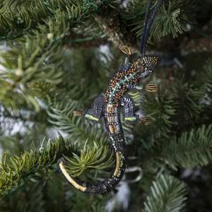 Beaded Lizard Ornament