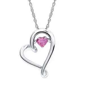 Ben Garelick "Shimmering Heart" Pink Tourmaline Heart Pendant