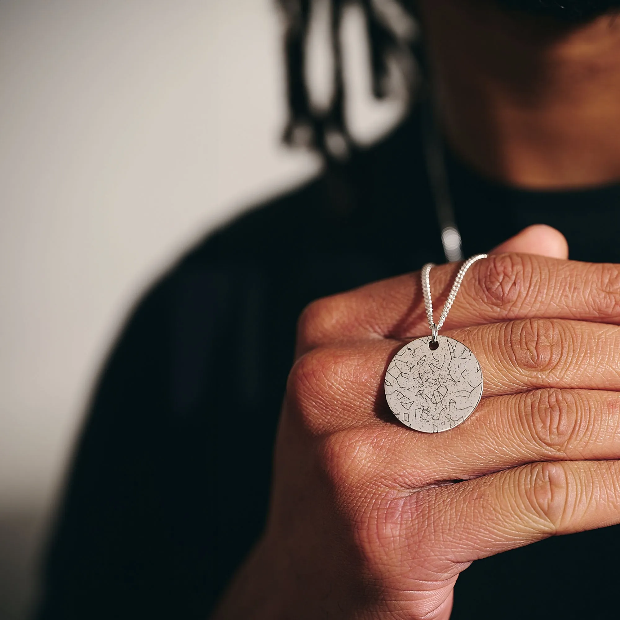 Bespoke Star Map Constellation Necklace - 25mm Disc