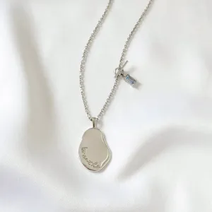 Breathe Silver Mantra Necklace