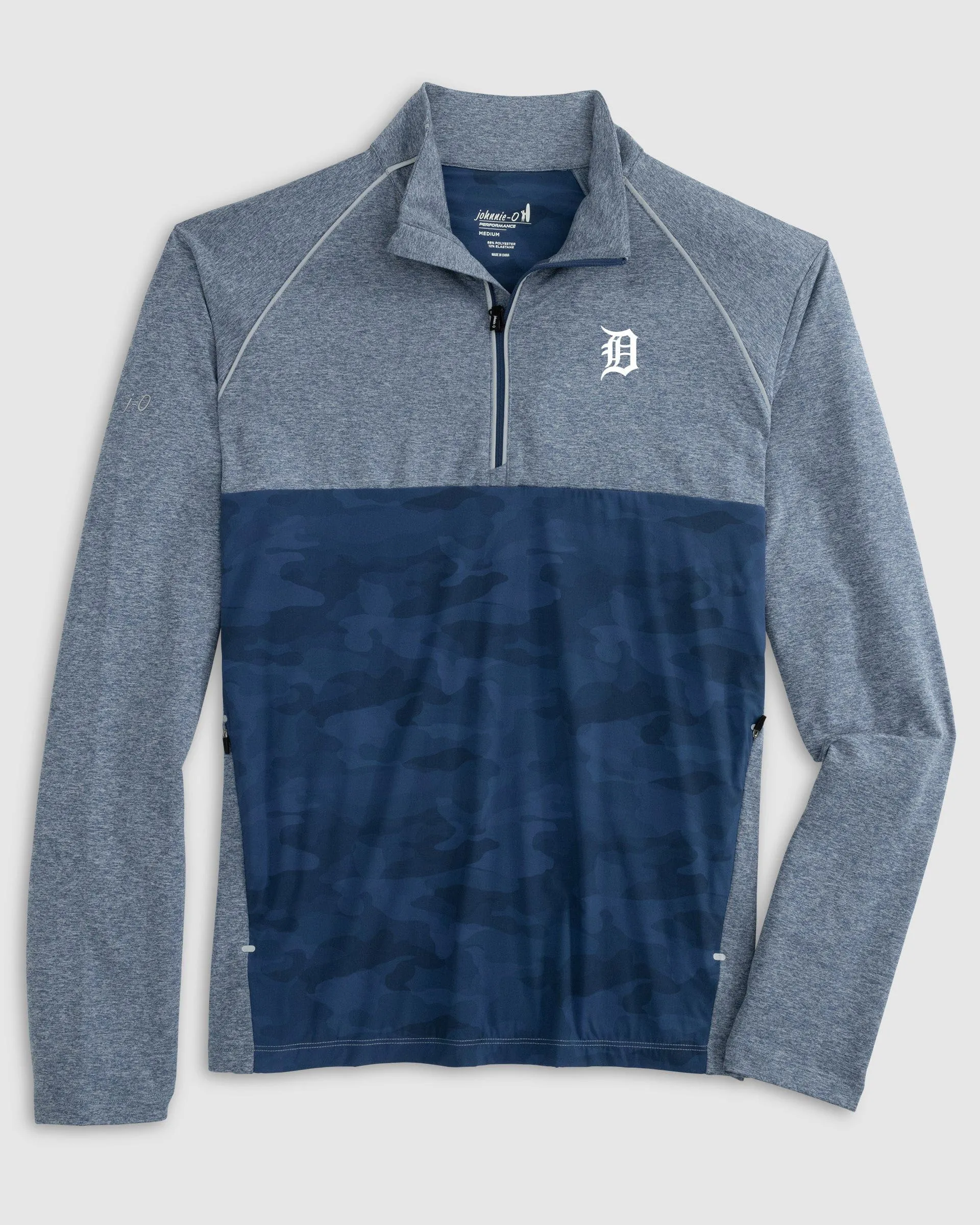 Detroit Tigers Keiser Camo Mixed Media 1/4 Zip