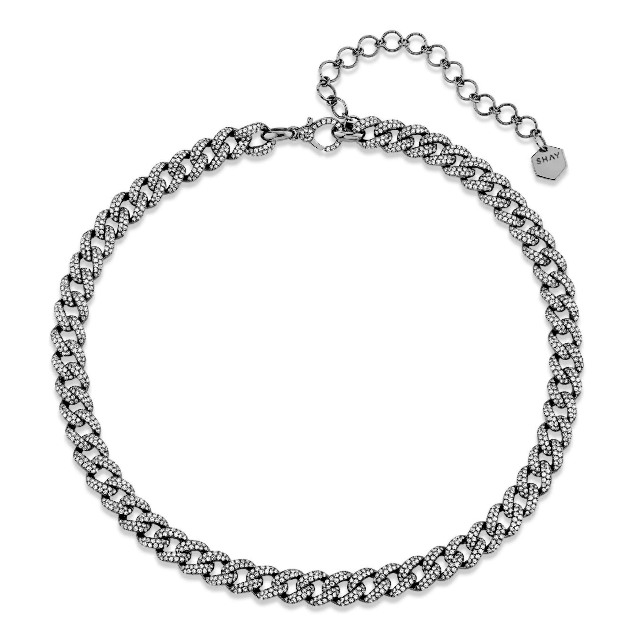 DIAMOND PAVE MEDIUM LINK NECKLACE