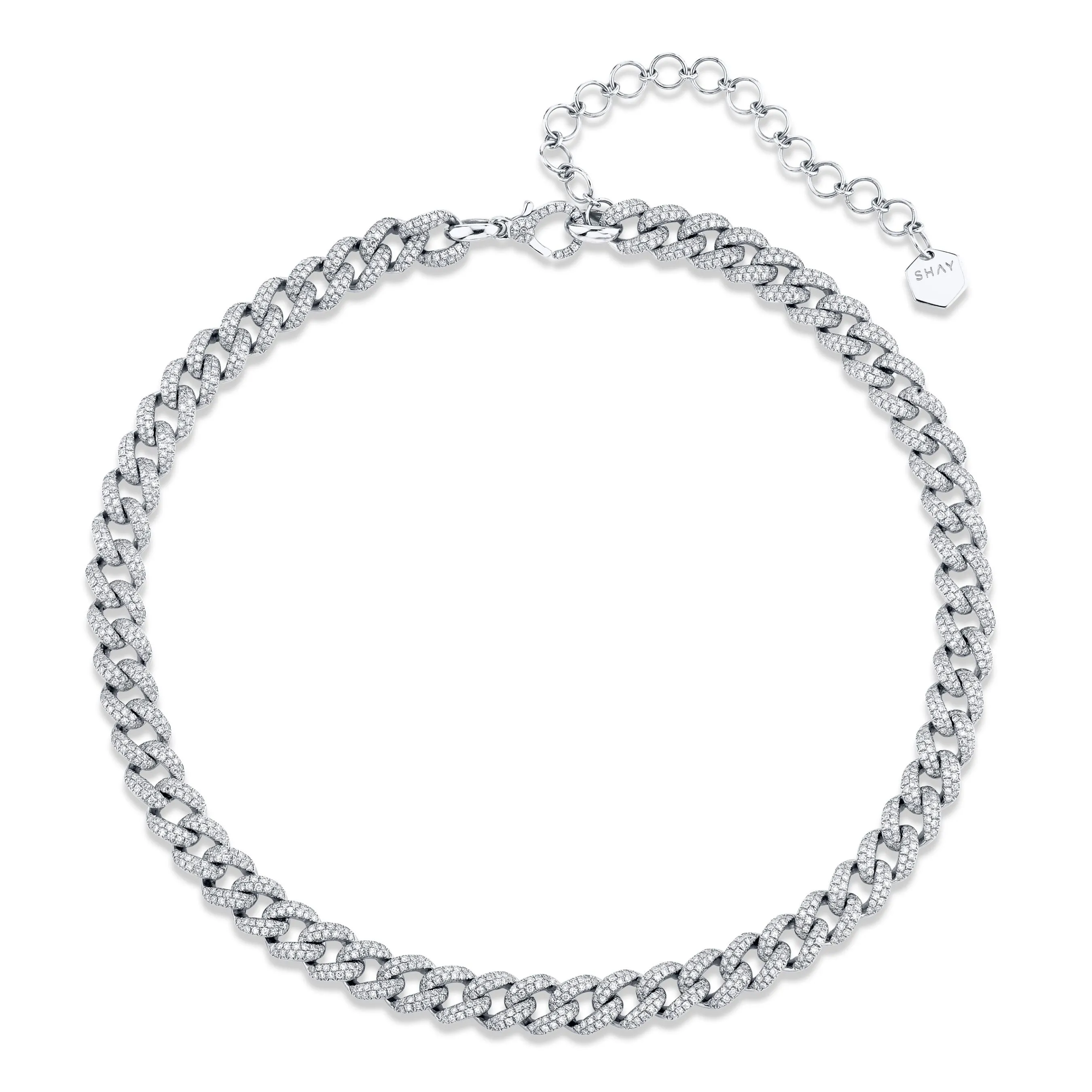 DIAMOND PAVE MEDIUM LINK NECKLACE