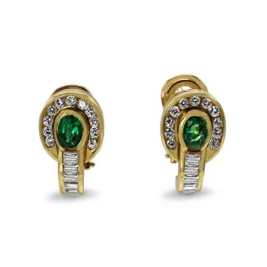 Emerald & Diamond Set Earrings By Heinrich