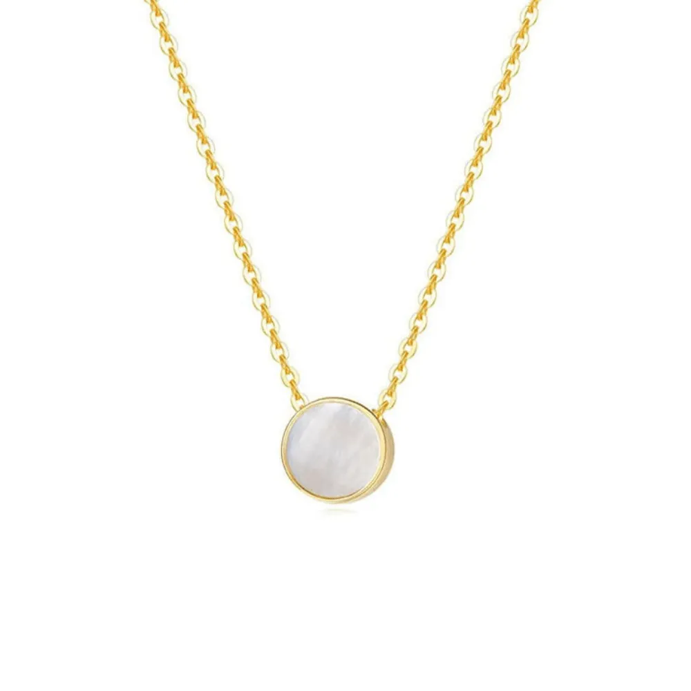 FANCIME Mother Of Pearl 14K Yellow Gold Necklace