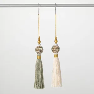 Gem Pearl Tassel Ornament Set