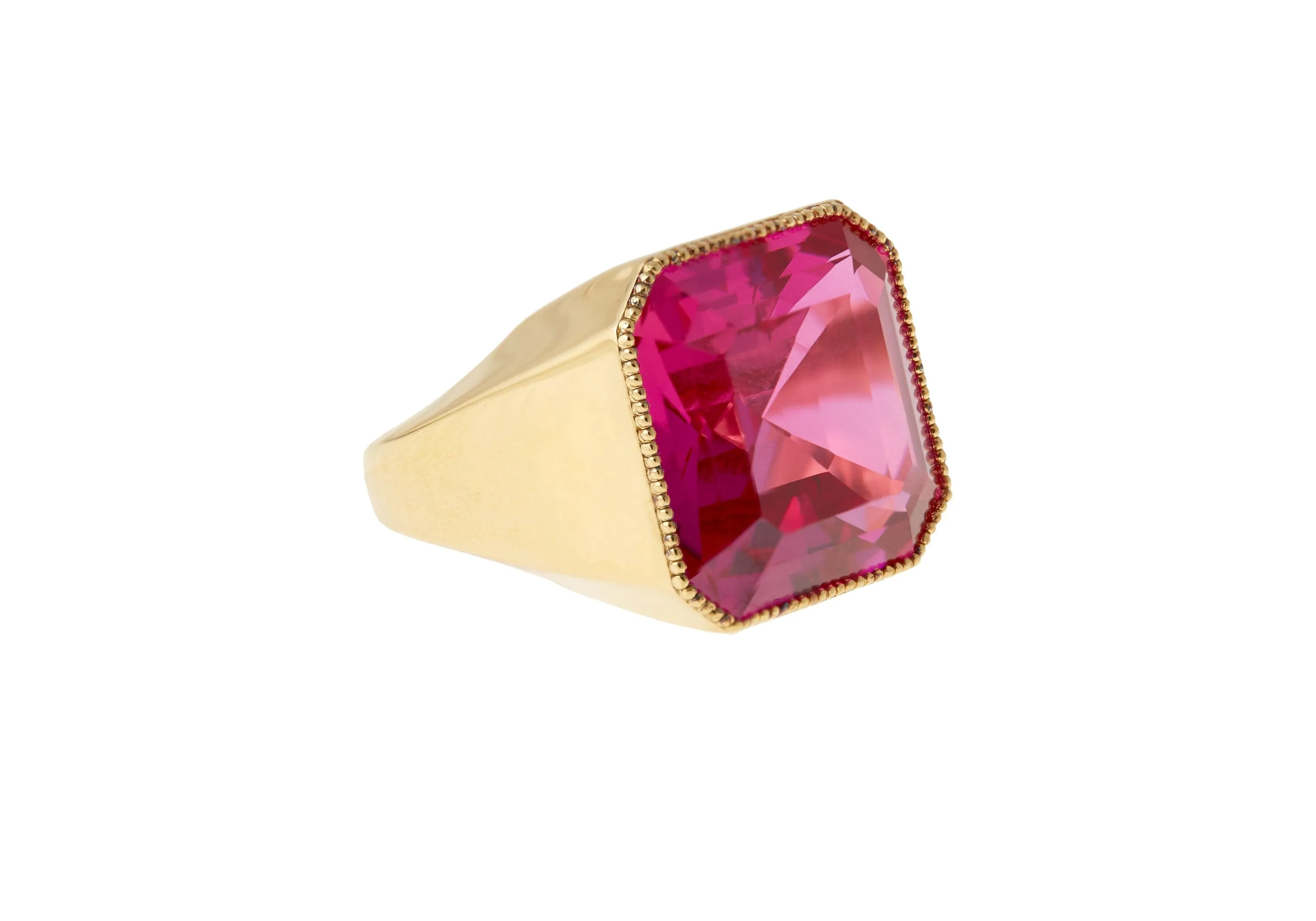 Gem Signet Ring Pink