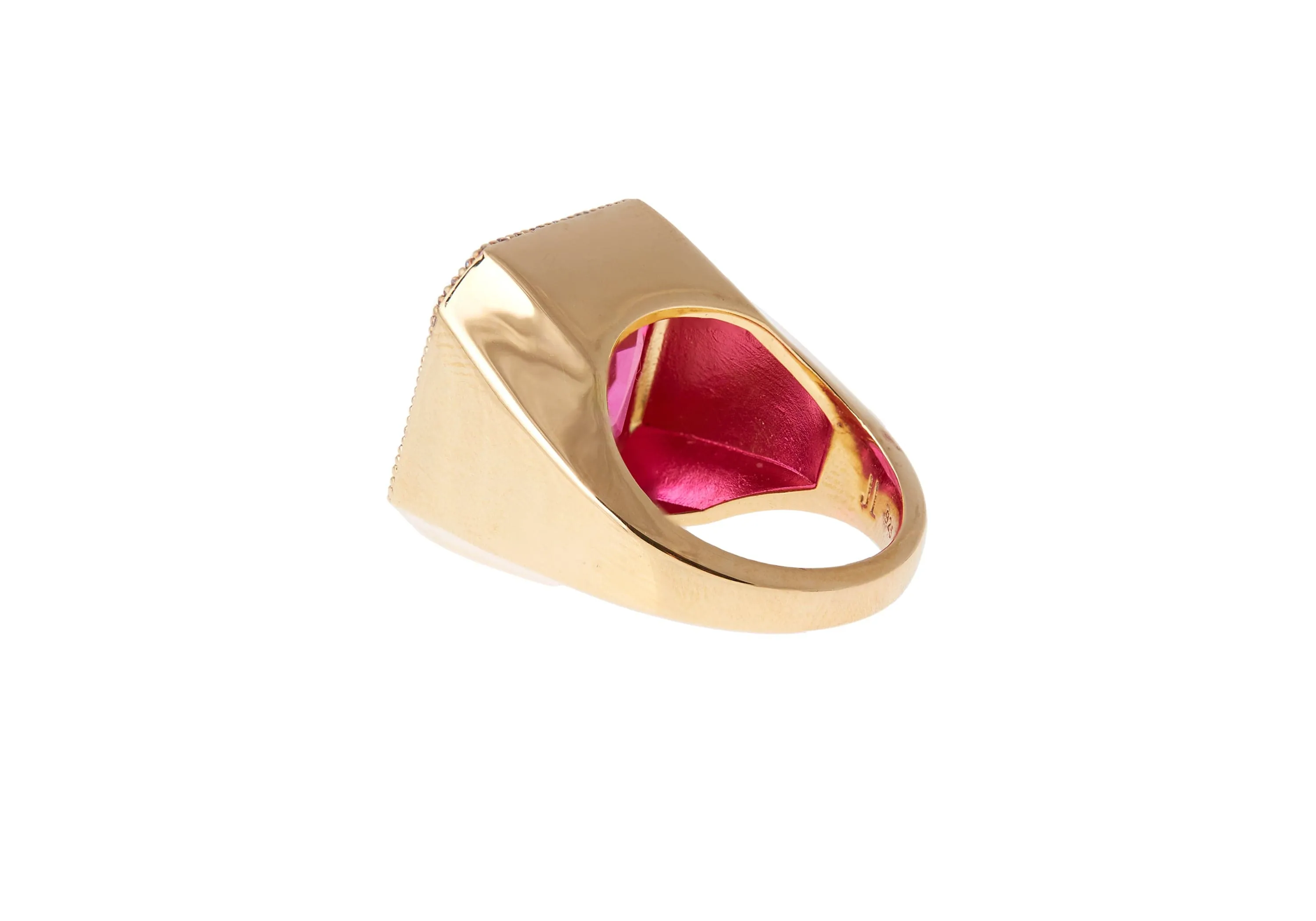 Gem Signet Ring Pink