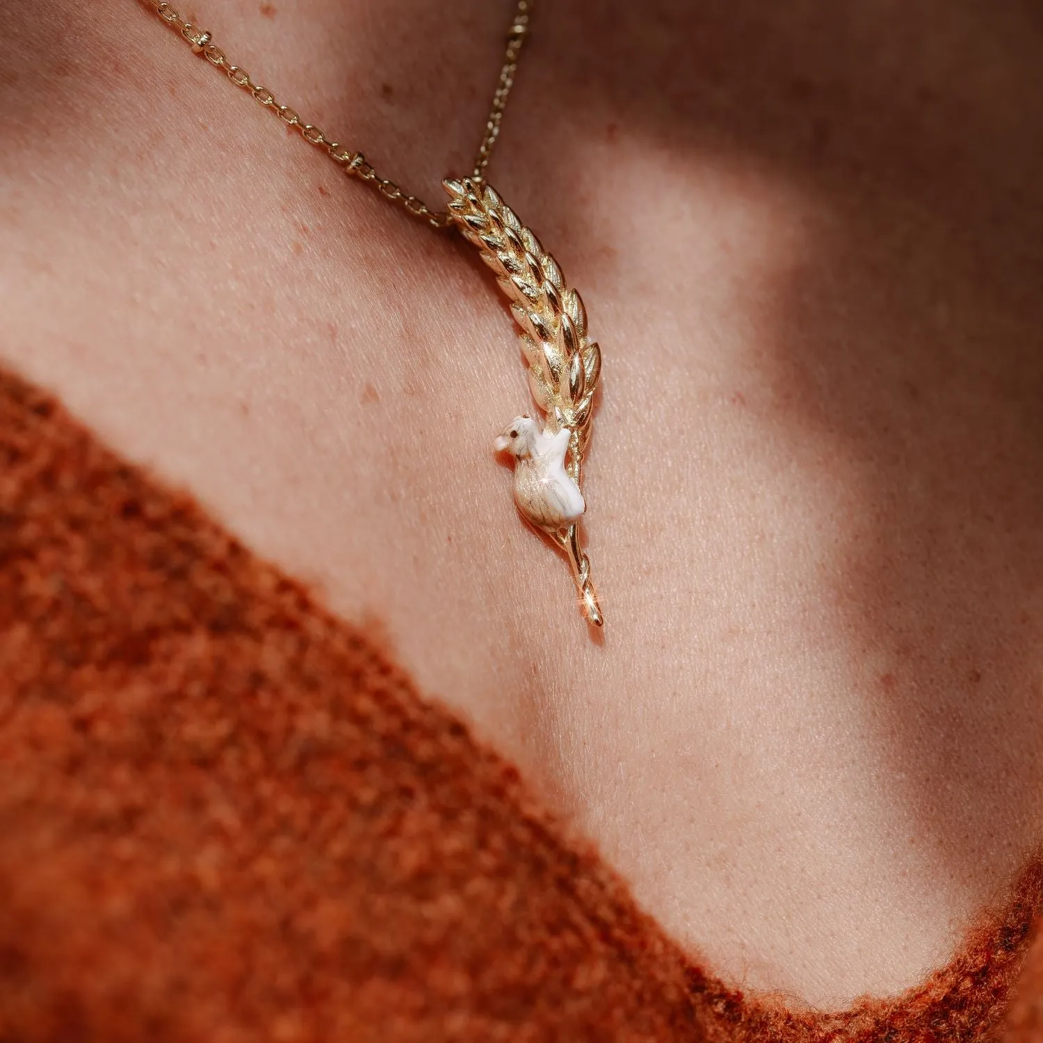 Harvest Mouse & Corn Pendant