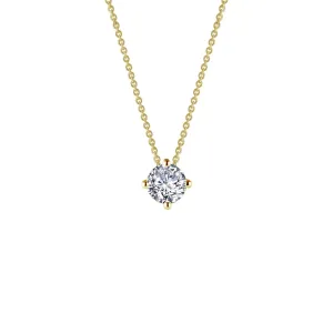 Lafonn Simulated Diamond 1.00ct East West Prong Solitaire Necklace N0154CLG