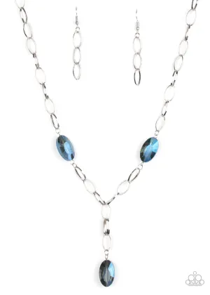 Power-Up Blue  Necklace - Paparazzi Accessories