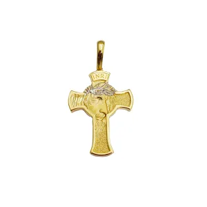 "Gaze of Jesus" Cross Pendant (14K)