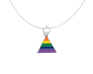 Rainbow Shaped Triangle Charm Necklaces