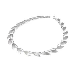 Silver Open Leaf Necklace