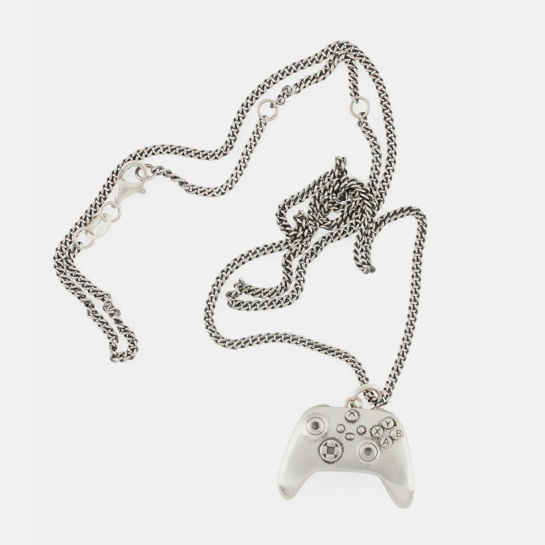 Silver Xbox Controller Necklace