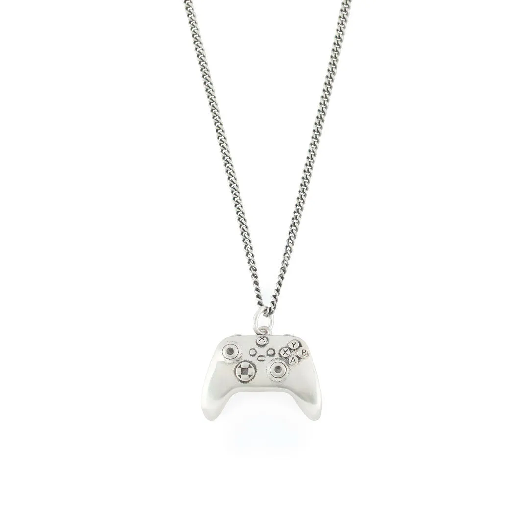 Silver Xbox Controller Necklace