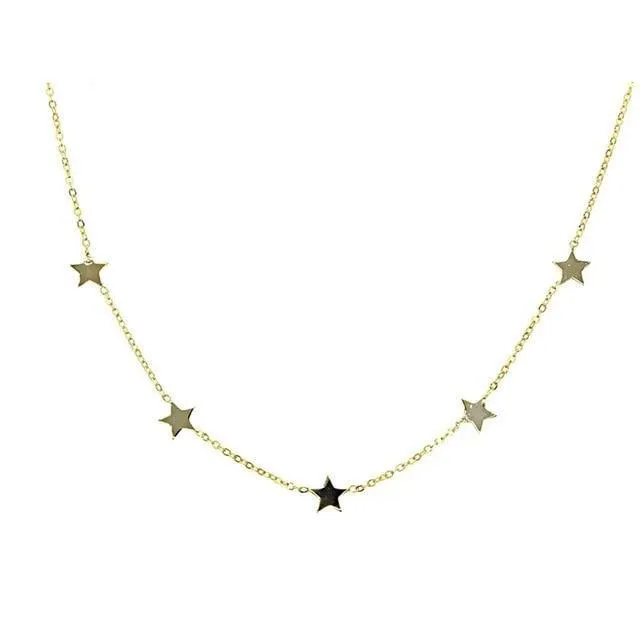 Star Pendant Choker Necklace for Women Charming Necklace Jewelry