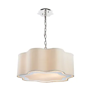 Villoy 24" 6 Light Pendant in Polished Nickel